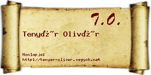 Tenyér Olivér névjegykártya