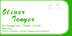oliver tenyer business card