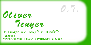 oliver tenyer business card
